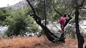 i'm horny felicity feline sucking dick outdoors