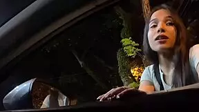 yo sucking stranger's monster cock in public car ride