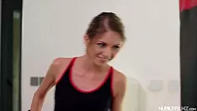 REBECCA VOLPETTI Workout Turns Into Bent Over Doggystyle Big Cock Ride Cowgirl Petite Deepthroat Missionary Cumshot