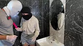 Breaking In to Fuck Cute Girlfriend Doggy on Stranger's Bed