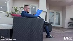 blonde teen's rough blowjob dream turns hardcore sloppy