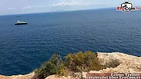 Erocom date with curvy German teen Furby fucked outdoors on Mallorca pickup