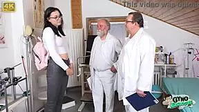 18yo nerd keira flow squirms as two old doctors make her orgasm repeatedly in hospital exam