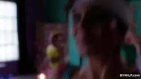 check out these fit milfs like scarlett sage abigail mac sharing teen pussy workout style cunilingus gym orgy