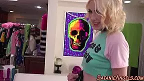 hey, check out blonde alice echo's small tits bouncing wild