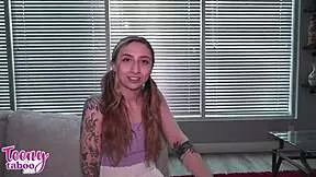 Nina Nova trades her curves for project help from teacher