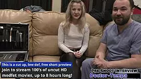 dr tampa face fucks stacy shepard with dildo in latex gloves and heels backstage