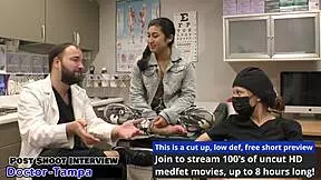 dr tampa face fucks stacy shepard with dildo in latex gloves and heels backstage