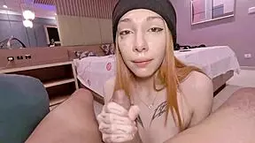 starting delicate pink redhead as porn model... submissive moans on big cock free scene