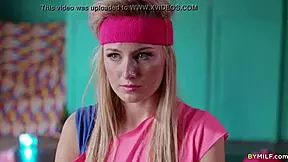 check out these fit milfs like scarlett sage abigail mac sharing teen pussy workout style cunilingus gym orgy