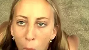 young cutie slurps cock like a pro in sloppy oral action!