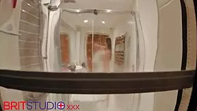 omg i cant stop watchin my curvy british neighbour drip wet in shower voyeur