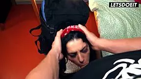 Petite Spanish tourist FUCKS stranger for HOTEL crash spot