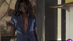 Whoa, big ass ebony teen Victoria strips naked and teases with her natural tits