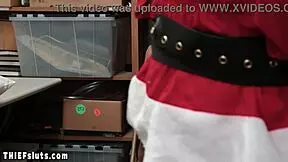 petite latina thief katya rodriguez helps santa on christmas eve