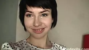 Ebba aka Amy Frost strips nude on webcam for her goth fans.