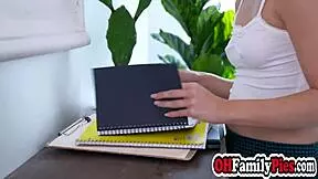 yo jojo austin slurps stepbro's big cock deep before he pounds her blonde pussy