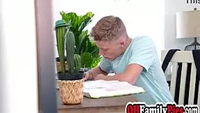 yo jojo austin slurps stepbro's big cock deep before he pounds her blonde pussy