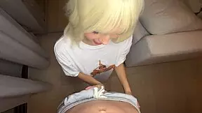 Hot Blonde Hottie Under Grass Spreads Legs to Show Tight Pussy Taking Passionate Thrusts