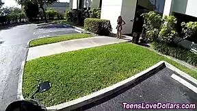 POV Teen Sucking Cock Before Outdoor Cum Facial Blast