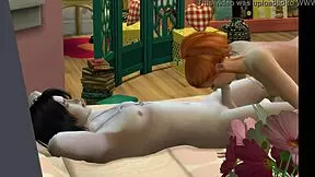 big tit chubby nerd virgin seduced into pussy licking and muff diving