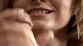 mmm gorgeous milf honey sucks this nice meat pole so nasty close up