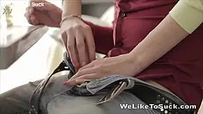 Karina Grand blonde gf fingers pussy licks cock pov then takes messy facial cumshot doggystyle