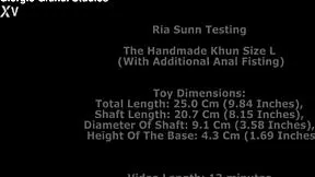 blonde ria sunn gapes her huge tits ass with rough anal fisting and khun size l dildo