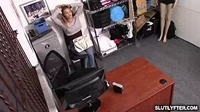 Blonde Scarlett Fall takes pervy officer's hard banging