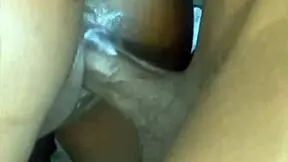 Stepsis pussy creams hard when i bend her over for rough doggystyle quickie cum on ass