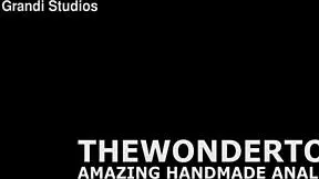 blonde ria sunn gapes her huge tits ass with rough anal fisting and khun size l dildo