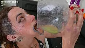 malafalda's mouth spreads wide for rough anal throatfuck ass to mouth degradation and sloppy cum recycle