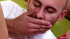 slim blonde teen's gettin her first anal n dp sandwich w two huge cocks mmf style!!