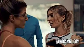 Marykate moss takes rough doggystyle from milf cory chase in taboo threesome