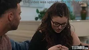 Chubby innocent teen 18+ rides monster cocks in wild stepfamily foursome orgy