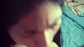 This latina slut with glasses and long hair gives excellent homemade blowjobs to her friend while showing natural tits