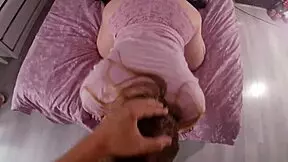 face fucking my hot stepsis's tight throat and blasting cum on her huge ass this morning 💦🍑