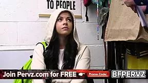 busty shoplifter rides monster cock cowgirl then bent over doggystyle creampie deepthroat drilled hard