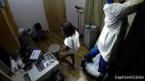 Yasmine Woods Spreads Shaved Pussy with Vibrator in Missionary