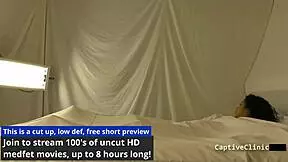 Yasmine Woods Spreads Shaved Pussy with Vibrator in Missionary