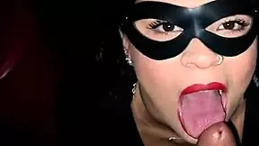 Latina Wife Bent Over Glory Hole Swallows Two Monster Cocks for Swingers