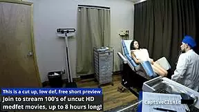 Yasmine Woods Spreads Shaved Pussy with Vibrator in Missionary