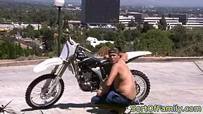 this amateur busty stepteen rides thick cock in super closeup cowgirl action