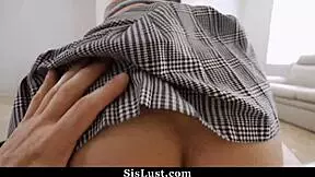 hey sexy latina stepsis, bro caught you changing, can't stop jerking to those panties before riding his monster cock?