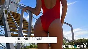 damn belgium playboy model miluniel louis strips her perfect round ass outdoors