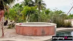 Slim Latina Katherinne Sofia Rips Clothes Strips Petite Natural Tits Outdoor Bikini