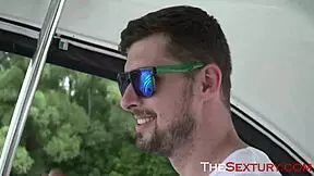 anal fan joins party aboard the boat trip