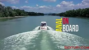 anal fan joins party aboard the boat trip