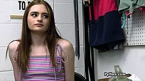 wanna see this sneaky teen get pounded hard for swiping all that office underwear?