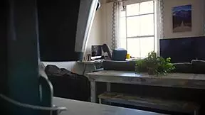 Step Brother Catches Step Sister and They Massage into Steamy Handjob Relief